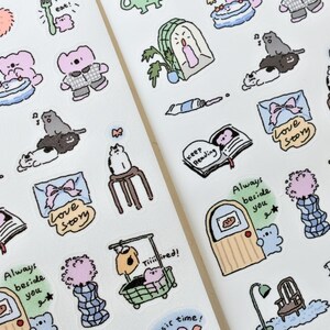 Weiches Tissue Kiss-cut Sticker Tape (1 Schleife), Koala Alltag (farbig) 考wohnerhalt, für Journaling, Scrapbooking, Planer und Kartendekoration