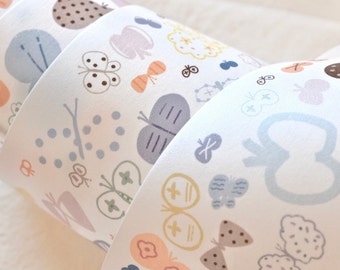 3amigos masking tape (1 loop sample), Pastel Butterfly 淡彩蝴蝶, Washi Tape for Journaling, Scrapbooking, planner and card decoration