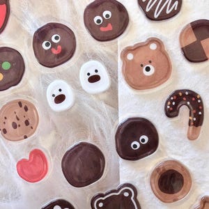 Bonito Sticker Cookies, Decoration stickers, Scrapbook stickers, Journal stickers, Stationery