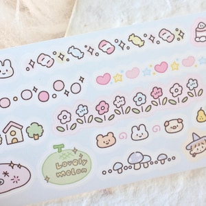 Molinta Kiss-cut Sticker Tape (1 Schleife), 可爱分割线, niedliche Trennlinie, für Journaling, Scrapbooking, Planer und Kartendekoration