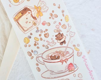 Notte masking tape (1 loop sample), Sweet and Dream甜与梦, Washi Tape for Journal, Scrapbook, planner decoration and gift wrapping