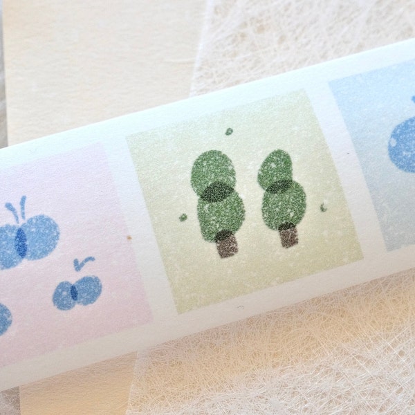 3amigos masking tape (1 loop sample), Cloud Gallery 云朵画廊, Washi Tape for Journaling, Scrapbooking, planner and card decoration