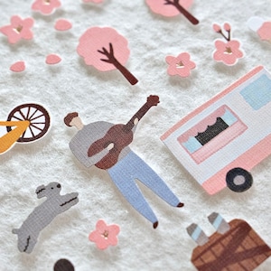 Suatelier Sticker No.1112 Spring Spring, Decoration stickers, Scrapbook stickers, Journal stickers, Stationery
