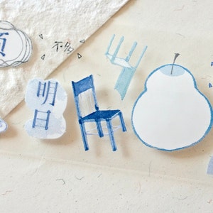 ENJO Journal-maskeringstape (1 lusmonster), 一点点蓝 A Little Blue, transparante PET-tape voor dagboek, plakboek, plannerdecoratie en cadeauverpakking
