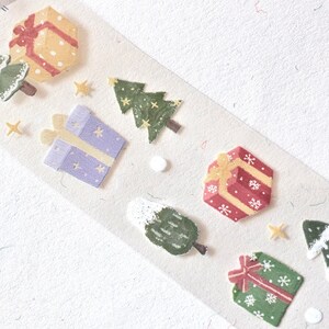 菜菜瑄瑄 Afplaktape (1 lusmonster), Kleurrijke Winter 缤纷冬日, Doorzichtige PET-tape voor dagboek, plakboek, plannerdecoratie en cadeauverpakking