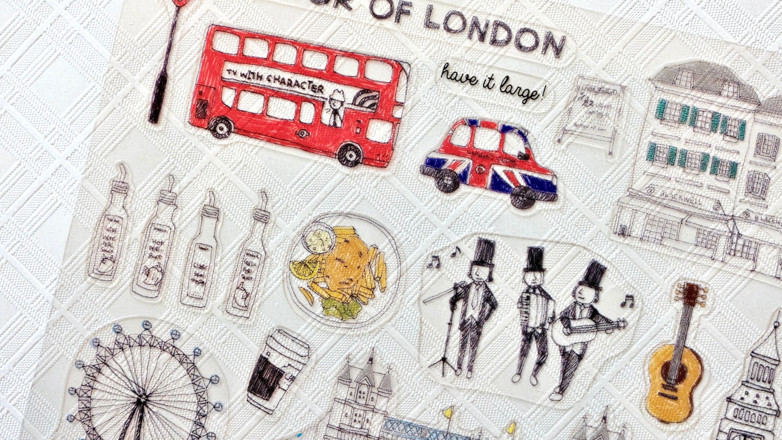 1017 Sticker Suatelier Sticker No.1017 Days in London, Decoration Stickers ...