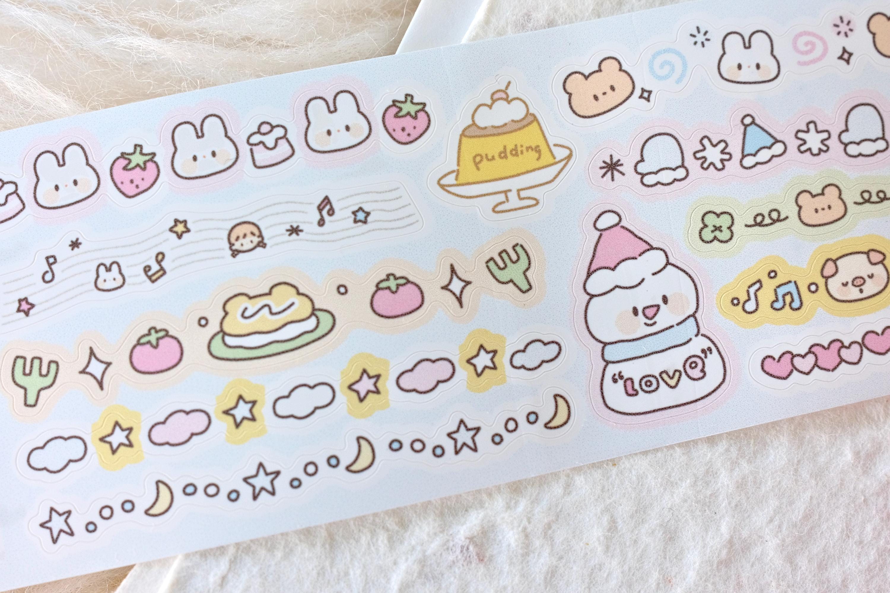 Molinta キスカット ステッカー テープ (1 ループ サンプル)、可爱分割