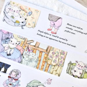 NANAKO-afplaktape (1 lusmonster), toca schapen, washitape voor dagboek, plakboek, plannerdecoratie en cadeauverpakking, briefpapier