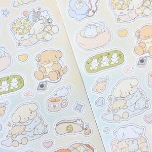 Free to fly kiss-cut stickertape (1 lusvoorbeeld), doe een dutje, voor journaling, scrapbooking, planner en kaartdecoratie