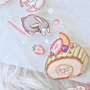 Firefly-afplaktape (1 lusmonster), Sweets Bunny小甜兔叽, doorzichtige PET-tape voor dagboek, plakboek, plannerdecoratie en cadeauverpakking
