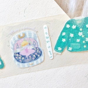 NANAKO afplaktape (1 lusmonster), Susan's accessoire, doorzichtige PET/Washi-tape voor dagboek, plakboek, plannerdecoratie en cadeauverpakking