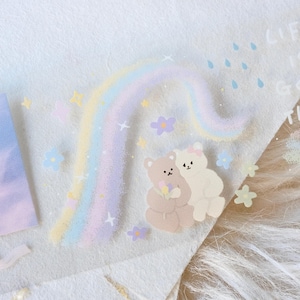CongQianShu从前书-afplaktape (1 lusmonster), doorzichtige PET-tape voor dagboek, plakboek, plannerdecoratie en cadeauverpakking