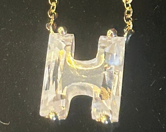 Whole lab created diamond initial necklace - MADE TO ORDER