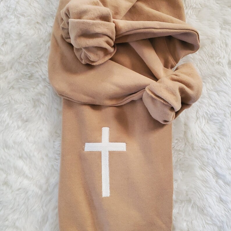 Embroidered Cross Sweatshirt COMFORT COLORS Brand Minimal - Etsy