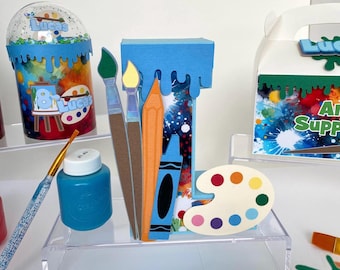 3D Art Party Letter: Vibrant Paint Theme Birthday Decor