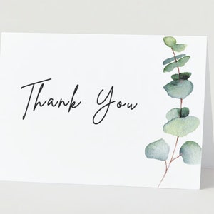 Personalisierte Dankeskarten mit Umschlägen | Benutzerdefinierte Karten | Schrift | Blumen | Modern | Kartenbox