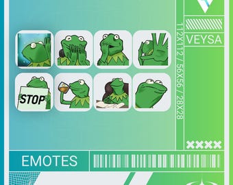 Kermit Meme Twitch // Discord Emotes