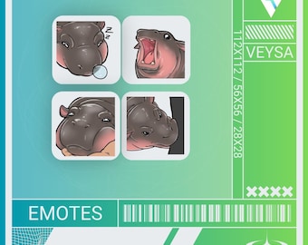 MOO DENG  || Twitch, Discord || Transparent PNG Emote