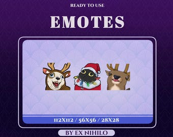 Weihnachtstiere || Twitch, Discord || Transparentes PNG Emote