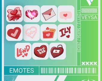 Valentine Heart || Emotes || Twitch, Discord || Transparent PNG Emote