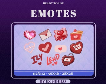 Valentinstag Herz || Motive || Twitch, Discord || Transparentes PNG Emote