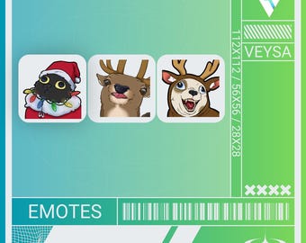 Christmas Animals || Twitch, Discord || Transparent PNG Emote