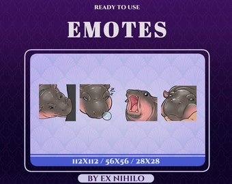 MOO DENG || Twitch, Discord || Transparentes PNG Emote