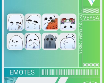 Ghost Emotes || Animated || Twitch, Discord || Transparent PNG Emote