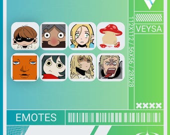 Dungeon Meshi Emote Pack ~ Transparent PNG Emoji for Discord & Twitch