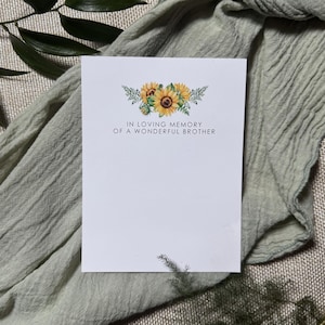 Karty pamiątkowe florystyczne, karty z kwiatowymi wiadomościami, karty pogrzebowe, przezroczyste koszulki celofanowe, karty hołdownicze, karty pamiątkowe, wspomnienie o bracie