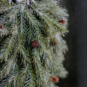 TEAR DROP WREATH, Handmade Home Décor, Frosted Pine Wreath, Frosted Door Wreath, Beautiful Seasonal Eye Catching Quality Door Wreaths image 2
