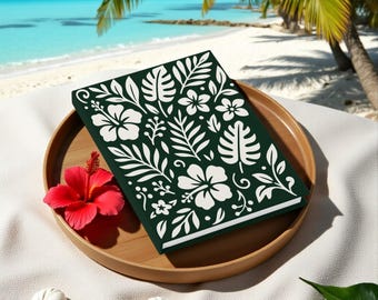 Tropical Floral Notebook: Deep Jungle Botanical Journal