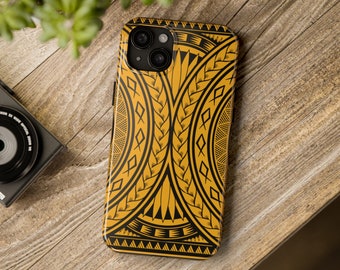 Polynesian Tattoo Art Phone Case: Impact Resistant iPhone & Samsung