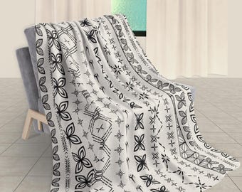 Koc polarowy Samoan Malu: polinezyjski koc Sherpa Art
