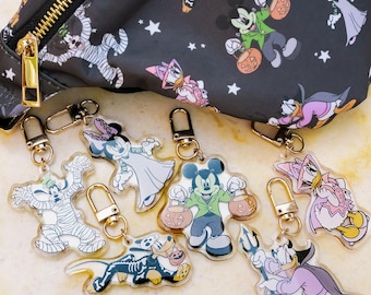 Micky Halloween Schlüsselanhänger, Micky Schlüsselbund, Disney Taschenanhänger, Disney Schlüsselanhänger, Disney Halloween, Micky Kürbis, Micky Geist