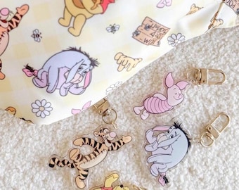 Pooh Keychain, Winnie the Pooh Keychain,  Eeyore Keychain, Tigger Keychain, Piglet Keychain, Disney Keychain, Pooh Bag Charm