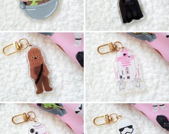 Galaxy Friends Keychain, Space Friends Bag Charms, Disney Keychains, Disney Bag Charms, Grogu Keychain