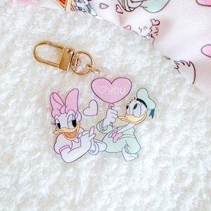 Daisy Duck Keychain, Donald Duck Keychain, Disney Bag Charm, Disney Keychain, Mickey Keychain, Daisy and Donald