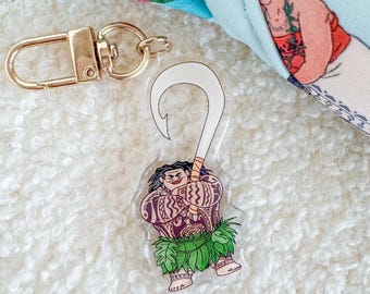Maui Keychain, Maui Bag Charm, Disney Bag Charm, Disney Keychain, Moana Bag Charm, Moana Keychain, Hawaiian Keychain