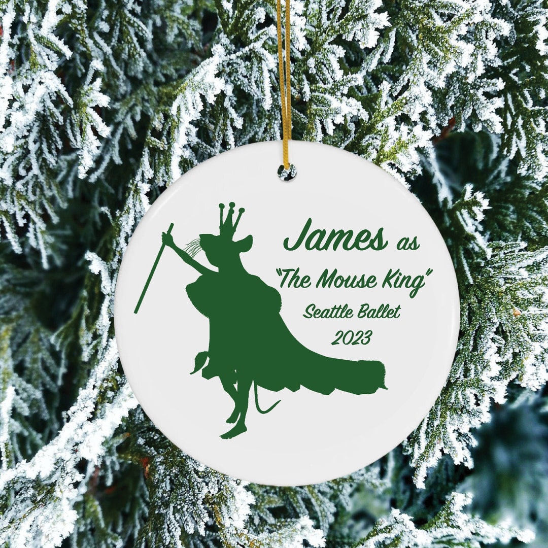 Personalized Nutcracker mouse King Ornament Ceramic Green Etsy
