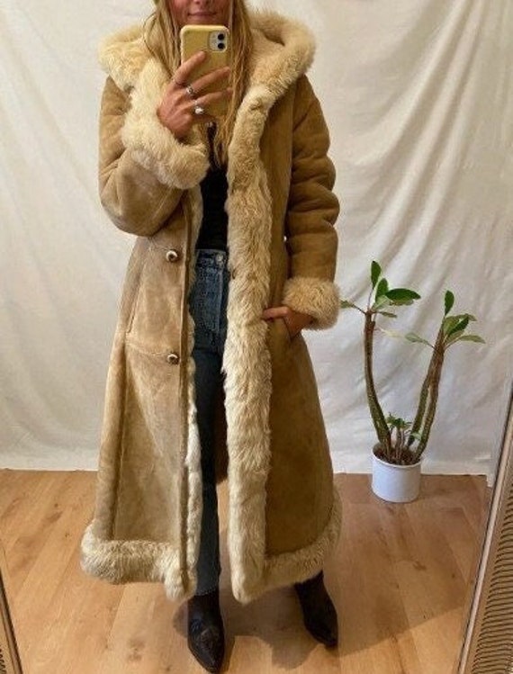 Penny Lane Coat Vintage 70s Boho Long Coat Women Shearling Penny Lane Coat Vintage 70s Boho Long Coat Women Shearling