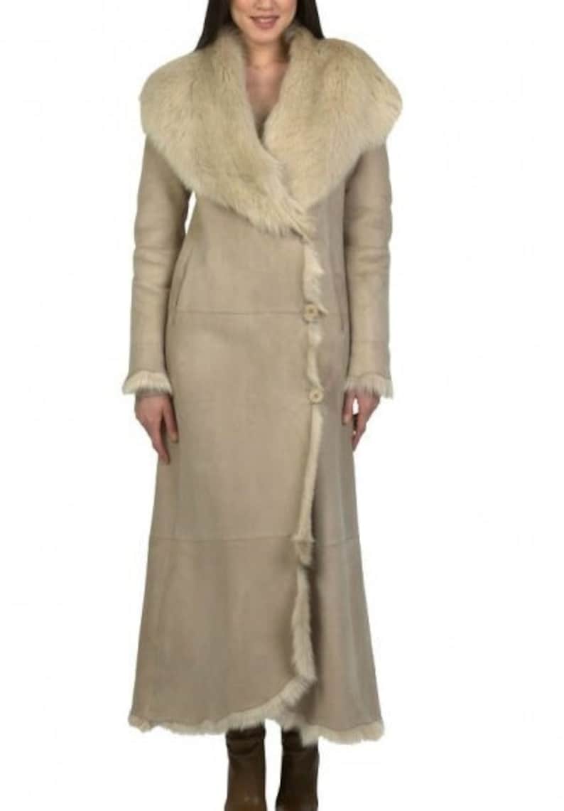Cappotto Donna In Vera Pelliccia Di Volpe E Pelle Di Pecora - Lusso Invernale