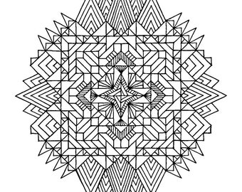 Hand Drawn Coloring Page for Relaxation PDF 3 - Etsy