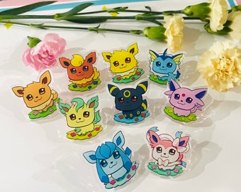 Eevee Evolutions Epoxy Acrylic Pin