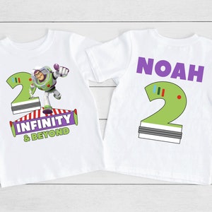 Buzz Two Infinity And Beyond Birthday T-Shirt,Toy Story 2 Infinity and Beyond T-shirt, Infinity and Beyond Tee, 2nd birthday shirt
