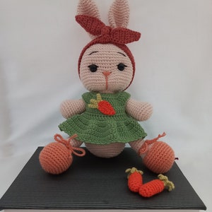 Crochet Animals, Crochet Bunny Amigurumi, Crochet Rabbit, Crochet Stuffed Animals, Crochet Bunny Doll,Newborn or child gift,Baby Shower Gift