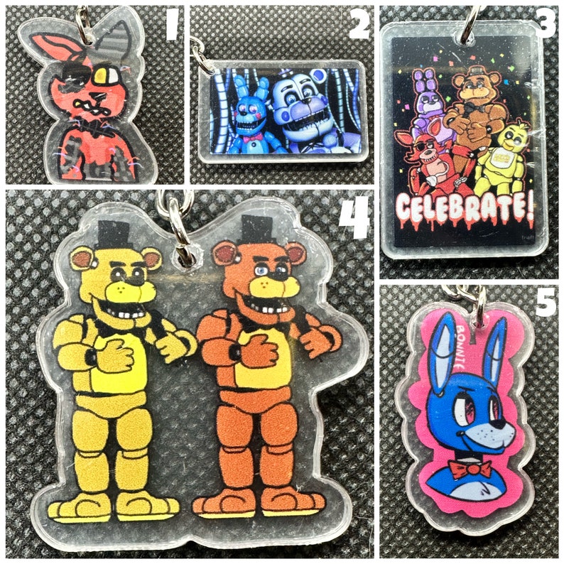Five Nights at Freddys Keychains Etsy