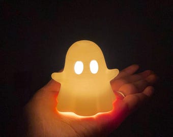 3D Printed Ghost Tealight Lamp • Spooky Halloween Decor