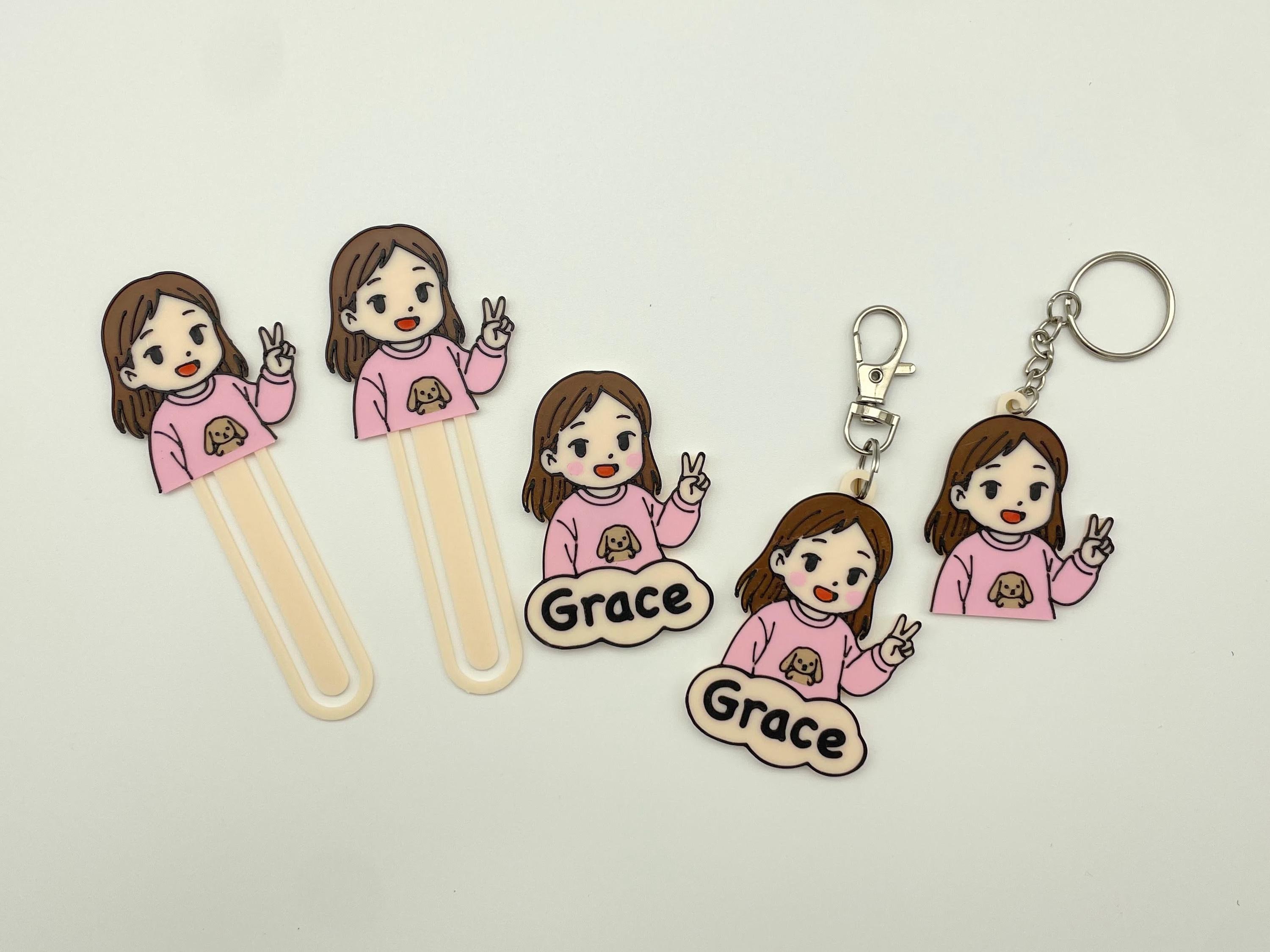 Custom Cartoon Keychains, Bookmarks, and Magnets | Personalized 3D ...