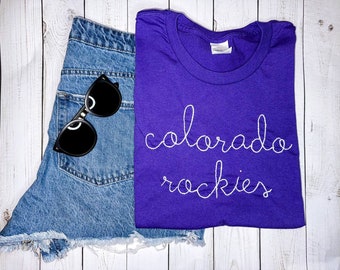 colorado baseball - hand embroidered tshirt